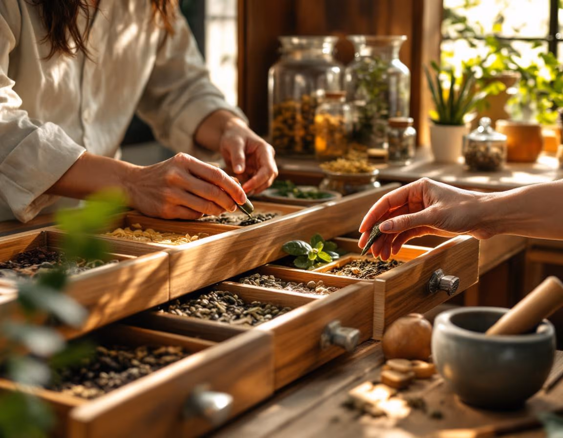 Traditional herbal medicine consultation